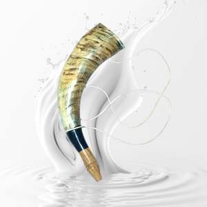 Corne de Viking en corne naturelle de qualité export avec son pour annonce, fête, prière, trompette - Product Image 1