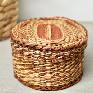 Boîtes de rangement pour l'organisation de la maison et du bureau bacs colorés en jonc de mer avec le prix le moins cher personnalisation OEM accepter - Product Image 3