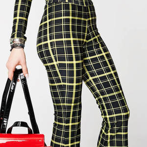 กางเกงขาบานของผู้หญิง100% พิมพ์ลายแบบกำหนดเองเอวยางยืดระบายอากาศการออกแบบด้านหน้าแบนราบสำหรับฤดูร้อนสไตล์ลำลอง - Product Image 6