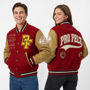 Chaquetas Varsity Clásicas de Cuero al por Mayor, Cuerpo de Lana, Cierre de Botones, Chaqueta Universitaria de Béisbol Personalizada de Alta Calidad para Hombre - Product Image 6