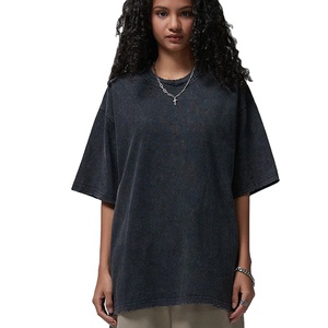 Custom Women's Men's Acid Wash <b>T</b> Shirt 100% Cotton Oversized Plus Size Graphic <b>T</b> Shirts Print Logo Vintage <b>T</b> Shirt for - Product Image 1