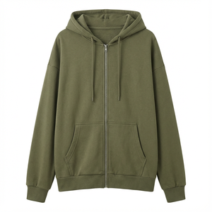 Sudadera con Capucha Extra Grande Personalizada para Hombre, Sudadera con Cierre y Hombros Caídos, Sudadera Extra Grande con Cierre para Hombre en Varios Tamaños y Colores - Product Image 5