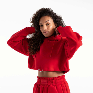 Sudaderas con capucha con cremallera para mujer al por mayor, algodón y poliéster personalizada de ropa de calle, sudaderas con capucha de estilo sexy para chicas - Product Image 3