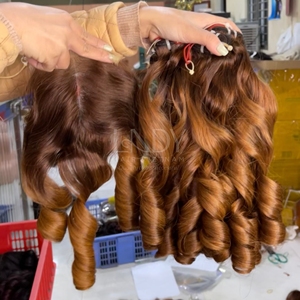 Extensiones de cabello vietnamita de alta calidad de 100% paquetes de colores personalizados hinchables - Product Image 3