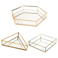 Neu eingetroffen: Modernes, luxuriöses Serviertablett aus Glas – umweltfreundlich, für Zuhause, Hotel, Hochzeit, als dekoratives Tischstück, Mindestbestellmenge 100 Stück