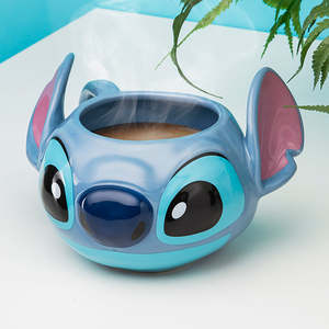 Modern Disney <b>Lilo</b> & Stitch Ceramic Cups with Lid Microwave Safe Stocked and Classic Design for Business Gifts Presentations - Product Image 5