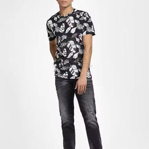 Camiseta de sublimación de alta calidad, ropa informal de Color personalizado de peso ligero, Camiseta estampada de sublimación de ajuste holgado de 100% algodón para hombres - Product Image 4