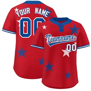 Jersey de béisbol de alta calidad con logotipo personalizado Jersey de béisbol Estilos ligeros de dos botones con mangas cortas para niños Softball - Product Image 1