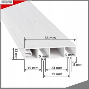 Juego de Rieles de Techo Bojanek, Completamente Blancos con Cubierta, 2 Canales, Perfil de PVC, Kit de Instalación de Iluminación Moderna para Oficina, Ligeros - Product Image 2