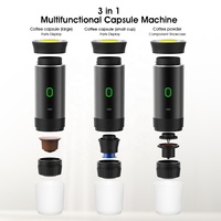 Nouvelle Génération Machine à Café Expresso Électrique Portable de Voyage 12V/220V Personnalisable pour Extérieur, Mini Machine à Capsules et à Café Moulu