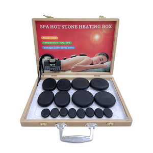 Ensemble de massage aux pierres chaudes HOONNI avec chauffe-pierres, 16 pièces, température constante, utilisation corporelle, kit de contrôle de la minuterie - Product Image 3