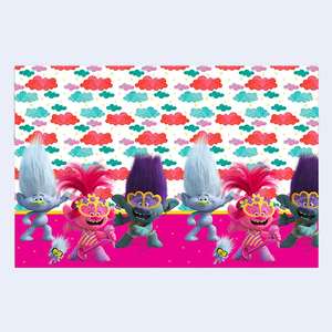 Nappe rectangulaire en plastique Trolls Mantel Cartoon 1,2x1,8m, écologique, pour décoration de fête, lot de 2 - Product Image 3