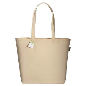 Borsa Promozionale in Cotone Biologico con Fondo Rigido per Consumatori Eco-Consapevoli - Product Image 4