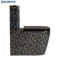 WC Art Déco OEM à chasse directe, de luxe, sans bride, avec abattant fin à fermeture douce, disponible avec certification CE