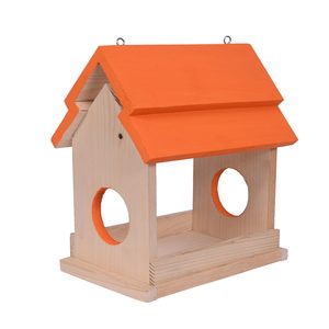 Wooden <b>Bird</b> <b>Feeder</b> Food Dish manufacturer <b>Cage</b> Food Standing Feeding Perch Bowl Toy for Small Animal Parrot - Product Image 6