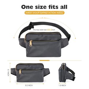 Tas Pinggang Kasual untuk Wanita Pria Tas Pinggang Multi-Kantong Tas Pinggang untuk Perjalanan Mendaki Bersepeda Berlari - Product Image 3