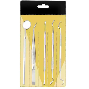 Kit dentaire manuel professionnel avec un ensemble de pinces en acier de qualité médicale et un miroir pour le nettoyage des dents - Product Image 2