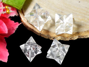 Cristal de quartz clair naturel, étoile de Merkaba, pierre précieuse sculptée, méditation, amour, guérison, protection, Reiki, portable, Rajasthan - Product Image 3