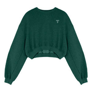 Top corto transpirable de alta calidad para mujer, sudadera con logotipo personalizado y tejido de punto, Tops cortos informales de verano 100% - Product Image 5