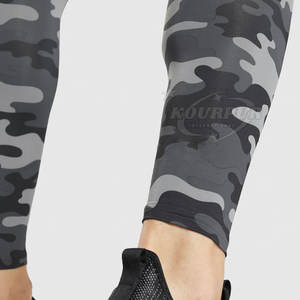 Leggings de fitness pour hommes personnalisés, de haute qualité, serrés, respirants, à séchage rapide, en élasthanne/polyester, taille élastique, longueur complète, faible MOQ - Product Image 5