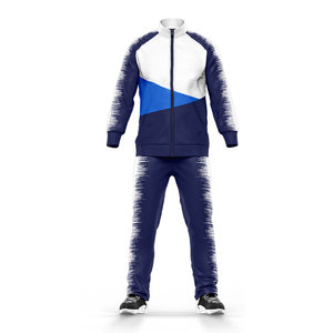 Ensemble de survêtement de sport respirant d'hiver unisexe avec logo personnalisé, manches longues, fermeture éclair intégrale, jogging, ensemble de survêtement en sublimation 2 pièces, prix bas - Product Image 2