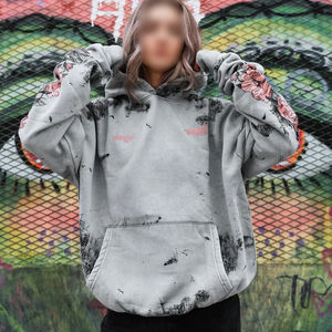 เสื้อมีฮู้ดสำหรับผู้หญิงเสื้อฮู้ดซักแบบกรดน้ำหนักเบาดีไซน์ใหม่ล่าสุดออกแบบได้ตามต้องการ - Product Image 1