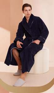 Albornoz de lino orgánico francés europeo de manga larga para mujer, Kimono con cinturón, bata de baño de Spa de lino 100% - Product Image 5