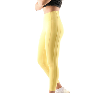 Best Selling <b>Women's</b> Spandex/Polyester Solid Gym Workout <b>Leggings</b> High Quality Mid Waist Fitness Wear Four-Way Stretch - Product Image 3