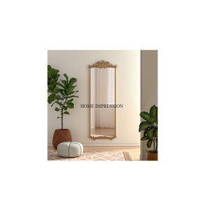 Espejo para colgar en el suelo, hecho a mano, respetuoso con el medio ambiente, diseño moderno, marco de metal, hogar, sala de estar, decoración de eventos de boda - Product Image 1