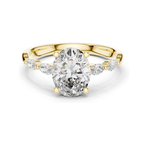 Anillo de Diamante Cultivado en Laboratorio de 17 Quilates para Mujer, Claridad VVS-VS EF, Oro de 18 Quilates, 14 Quilates, 10 Quilates y Plata 925, Oro Rosa, Amarillo y Blanco - Product Image 1