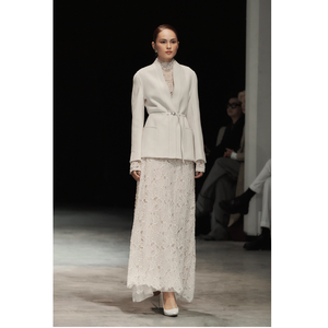 Nouvelles robes de soirée tendance et luxueuses, robe en dentelle à fleurs, robe de soirée élégante à manches courtes, robes de soirée de luxe, 145 cm de WhiteAnt - Product Image 1