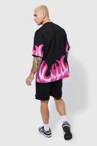 <strong>Mens</strong> Cotton <strong>Linen</strong> Two Piece Hawaiian Shorts Sets Tshirt With Matching Beach Wear Button Up <strong>Shirt</strong> Sports Shorts Summer Clothes - Product Image 3