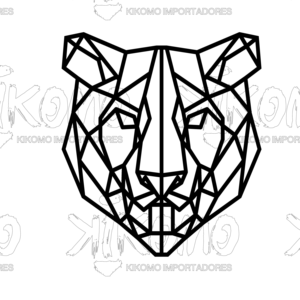 Cuadro geométrico de tigre negro en MDF - Product Image 1