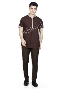 Veste de chef unisexe Vesbhusha à manches courtes, impression numérique, polyester/coton, détection des aiguilles, uniforme de restaurant et de bar - Product Image 2