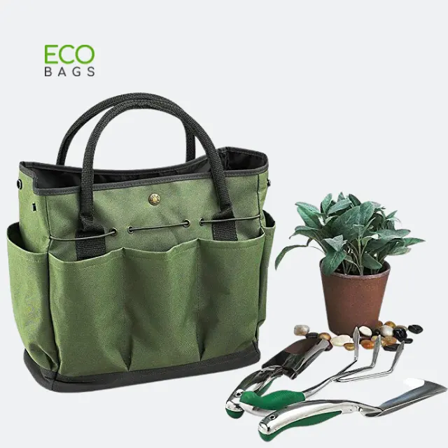 Bolsa de lona de gran capacidad personalizada, herramienta mecánica de jardín, venta directa de fábrica, venta al por mayor