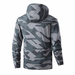 แจ็กเก็ตมีฮู้ดกันลมสำหรับผู้ชายปรับแต่งซิปได้กันน้ำระบายอากาศได้ดี - Product Image 6