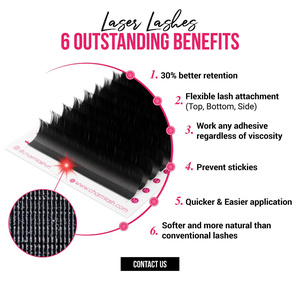 CharmLash pestañas de color láser extensión de pestañas láser de volumen completo con fibras tecnológicas C CC D DD pestañas al por mayor colorido - Product Image 3