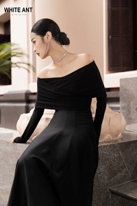 Long-sleeved <b>Tops</b> for Women <b>Sexy</b> Women's Clothing <b>Red</b> & Black KNIT <b>TOP</b> 95% Polyester 5% Spandex Custom Labels & Tags - Product Image 5