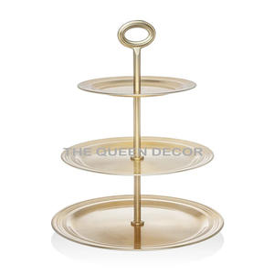 Meilleure vente incroyable à la recherche en acier inoxydable métal forme ronde brillant polonais côté bordure Designer décoration de fête - Product Image 4