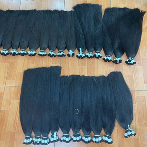 Vente en gros vrac Extensions de cheveux humains naturels droits non transformés Remy Extensions de cheveux tressés bruts de source vierge élevée - Product Image 2