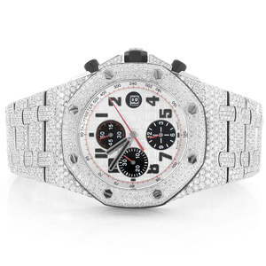 Premium Quality Flooded Iced Out Moissanite Quartz Stainless Steel Fashion Luxury Men <b>Watch</b> - Product Image 6