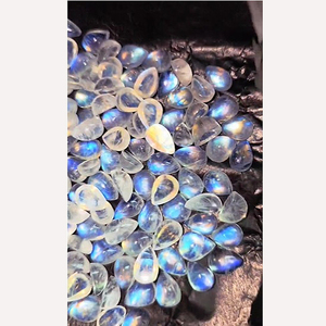 143 piezas de piedra lunar arcoíris Natural con fuego 9x7mm 10x8mm cabujón de pera 284 Ct lote Iroc ventas piedras preciosas sueltas US $114 para todos - Product Image 2