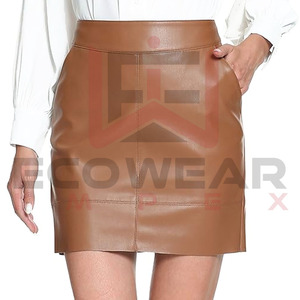 กระโปรงหนังขายดีสำหรับผู้หญิง ชุดลำลองหนังและแฟชั่น ราคาขายส่ง กระโปรงหนังผู้หญิง ไซส์พลัส - Product Image 5