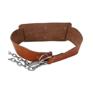 Cinturón de Cuero para Entrenamiento de Pesas, Transpirable, con Cadena y Soporte Protector para la Espalda - Product Image 2