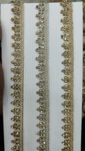 Hecho a medida en patrón de scalaping y cordones bordados a máquina Mirrpr y Pearl Fixed en colores para vestidos de novia y reventa. - Product Image 6