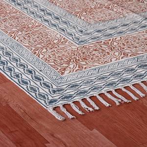 100% Cotton Handmade Block Print Designer <b>Carpet</b> 3x5 Feet Washable Rugs for Home Living Room <b>Garden</b> Decor Car Use for Exercise - Product Image 2