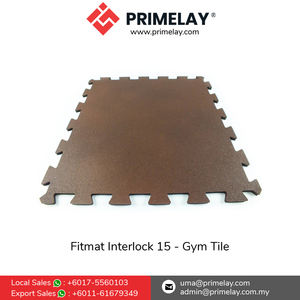 Fácil instalación 15 azulejos de gimnasio comercial antideslizante interior Fitness suelo de goma con enclavamiento Fitmat accesorios para uso doméstico - Product Image 5