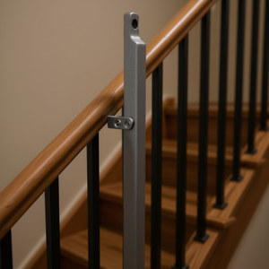 Barre de verrouillage en acier chromé jaune 13x1250mm avec prise encastrée pour dispositifs d'aide - Product Image 3