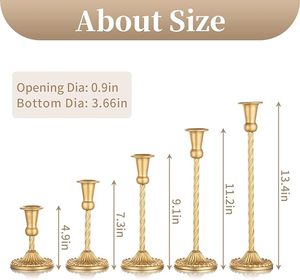 Creative Gold Plating Metal in <b>Brass</b> Art <b>Candlestick</b> Holder Innovative Home Decoration for Living Room Decoration Candle Stand - Product Image 4