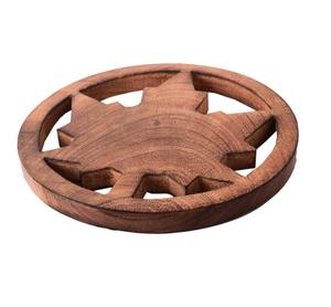 Square Acacia Wood <b>Trivets</b> for Hot Dishes Pots Heat Resistant Pads Wood <b>Trivet</b> Round Placemat Coaster - Product Image 4